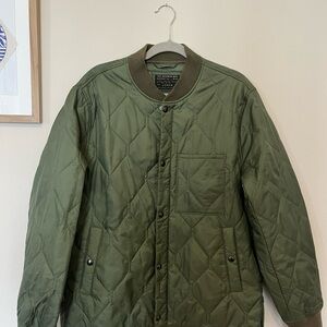 Olive Green Quilted Men's Jacket